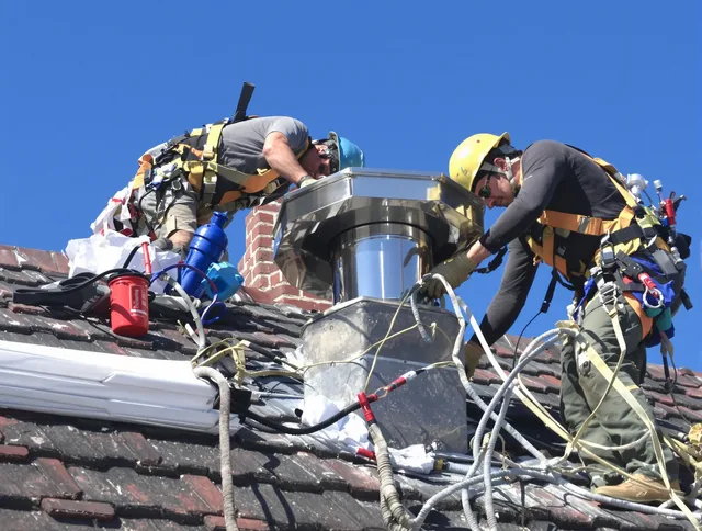 Protective chimney cap installed by Avon Chimney Sweep in Avon, OH
