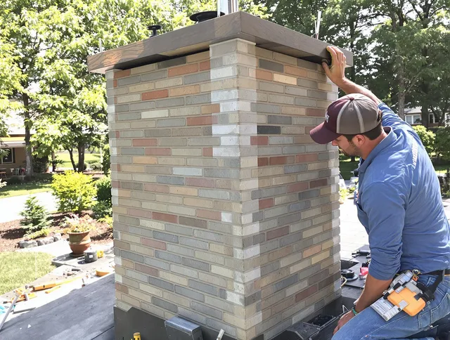 Avon Chimney Sweep completing a modern chimney remodel in Avon, OH