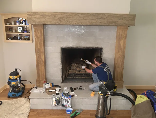 Detailed creosote removal process by Avon Chimney Sweep in Avon, OH