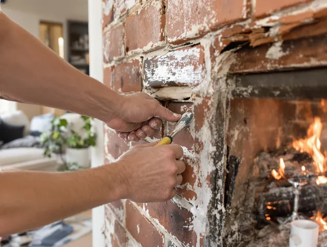 Routine fireplace repair by Avon Chimney Sweep in Avon, OH