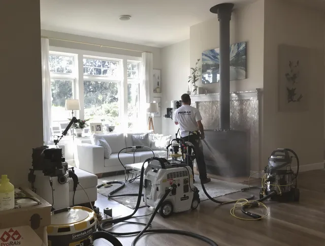 Soot removal service by Avon Chimney Sweep for a fireplace in Avon, OH
